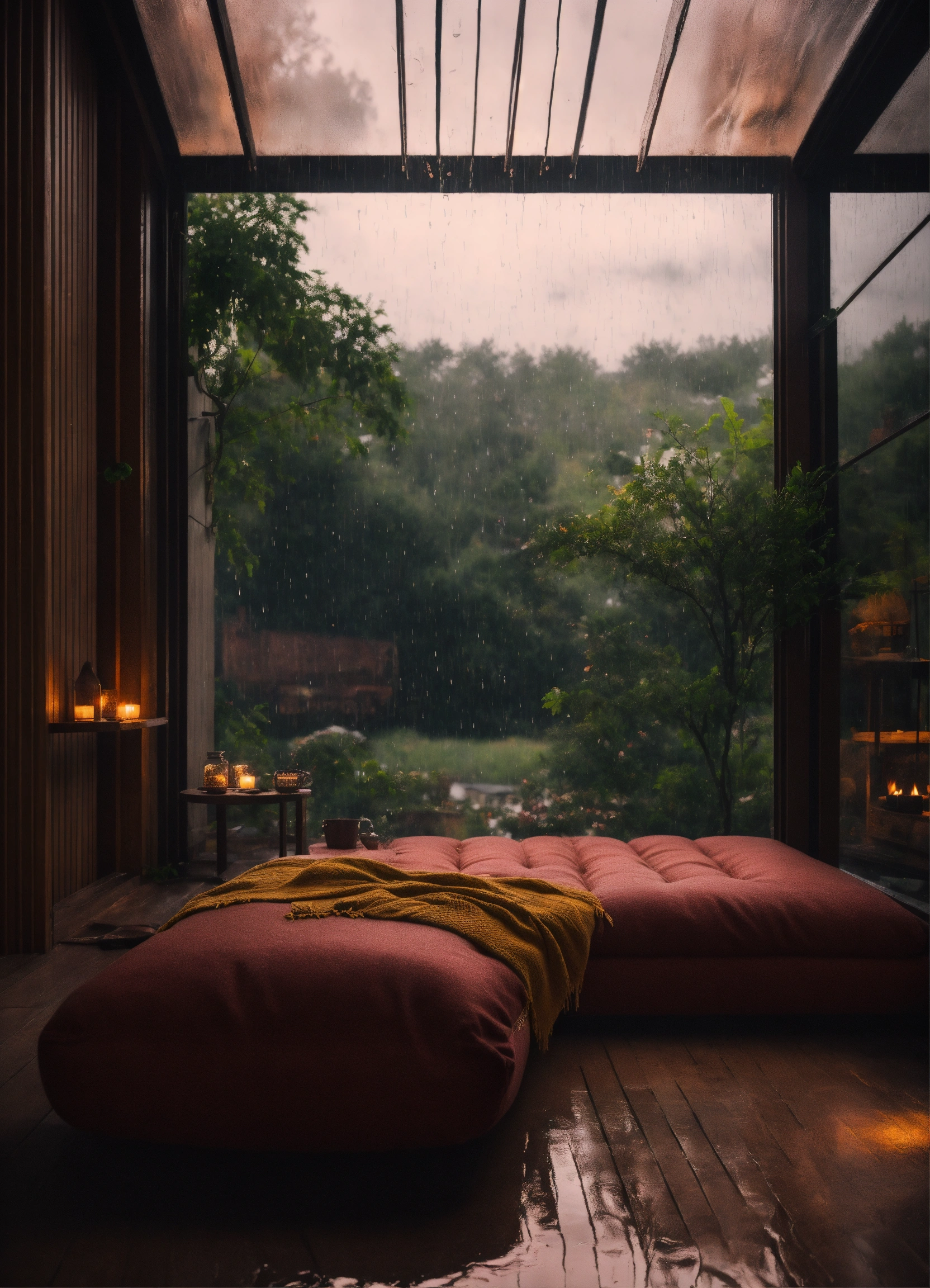 Child's bedroom with non-toxic materials and natural wood furniture