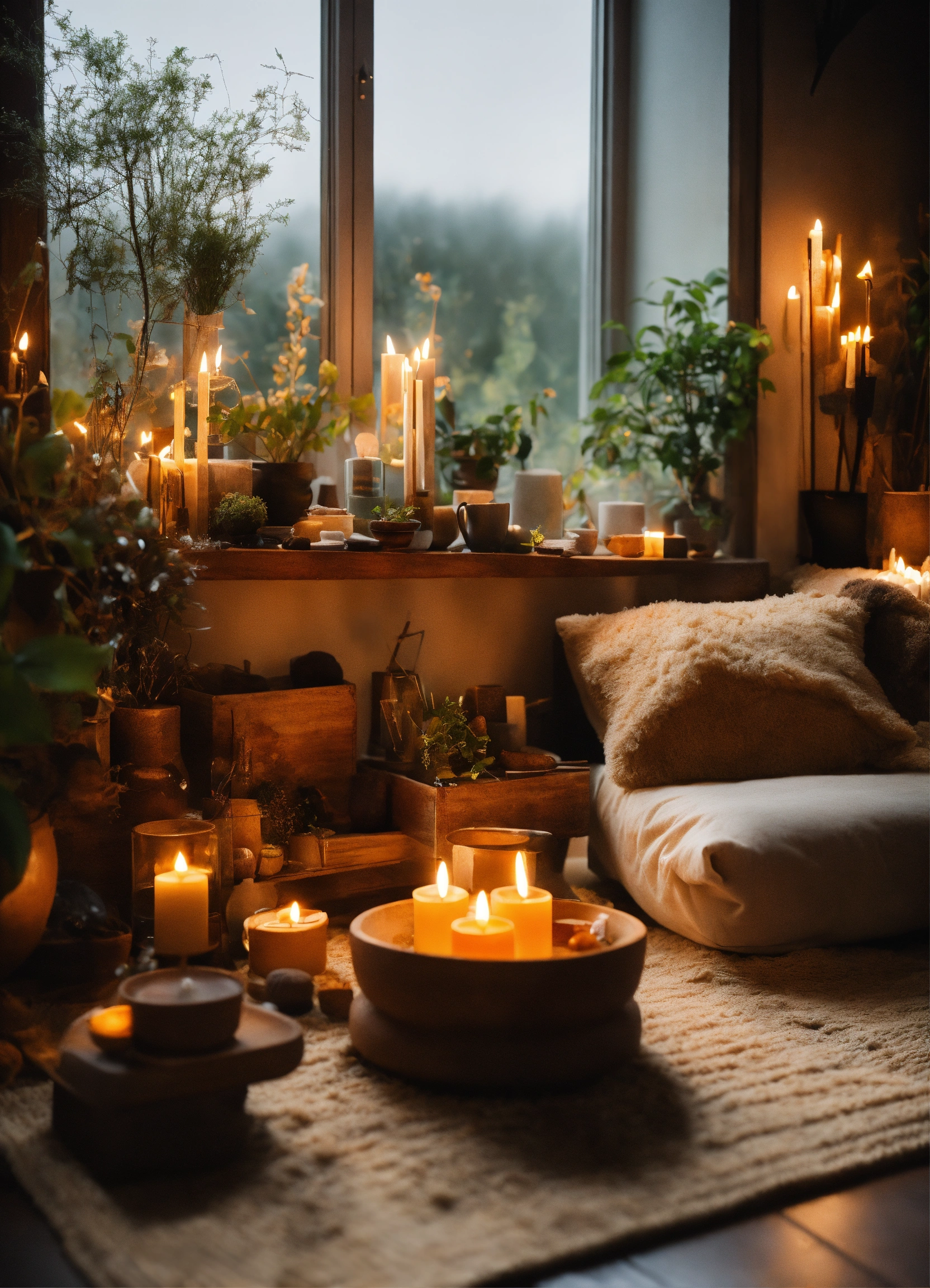 Living room before sustainable renovation with conventional materials